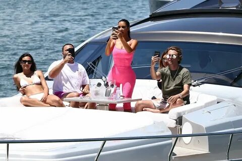 Kim Kardashian (37) and her friends enjoy some yacht time in Miami Beach, 0...