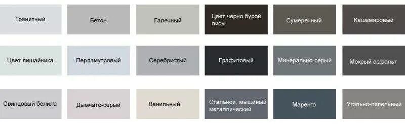 Цветовая палитра антрацит маренго. Серый цвет названия. Оттенки серого цвета названия. Темно серый цвет название.