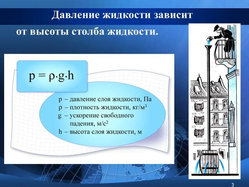 Как определить давление под водой. Давление жидкости. давление столба жидкости воды. давление от высоты столба жидкости. давление столба жидкости формула.