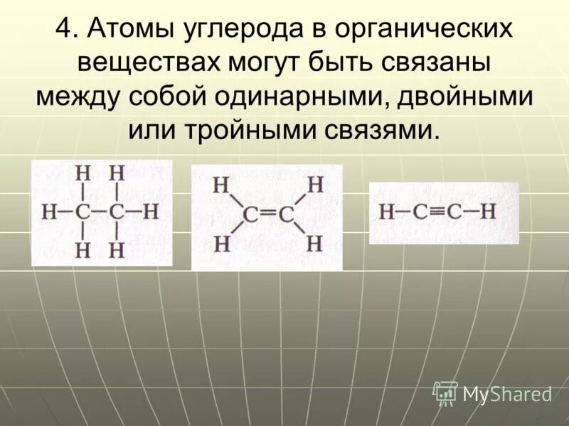 Превращение соединение углерода. Типы связей между атомами углерода. Связи между атомами углерода. Двойная связь в органической химии. Вид связи между атомами углерода.