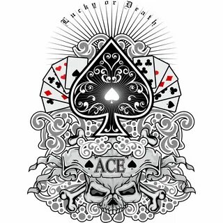 Download the Spades icon with playing cards and skull 1395546