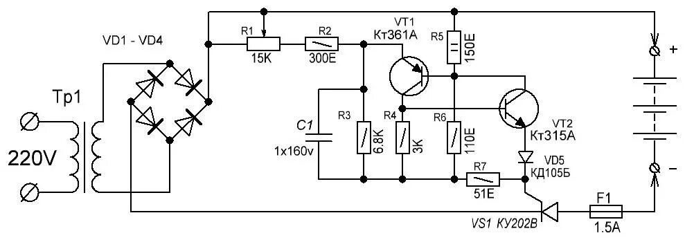 Схема регулятора напряжения для зарядного устройства на тиристоре. Схема регулятора напряжения на 2 транзисторах и тиристоре. Схема регулятора тока для зарядного устройства на тиристоре. Схема тиристорного регулятора напряжения на 12 зарядного устройства. Ку202н зарядное устройство