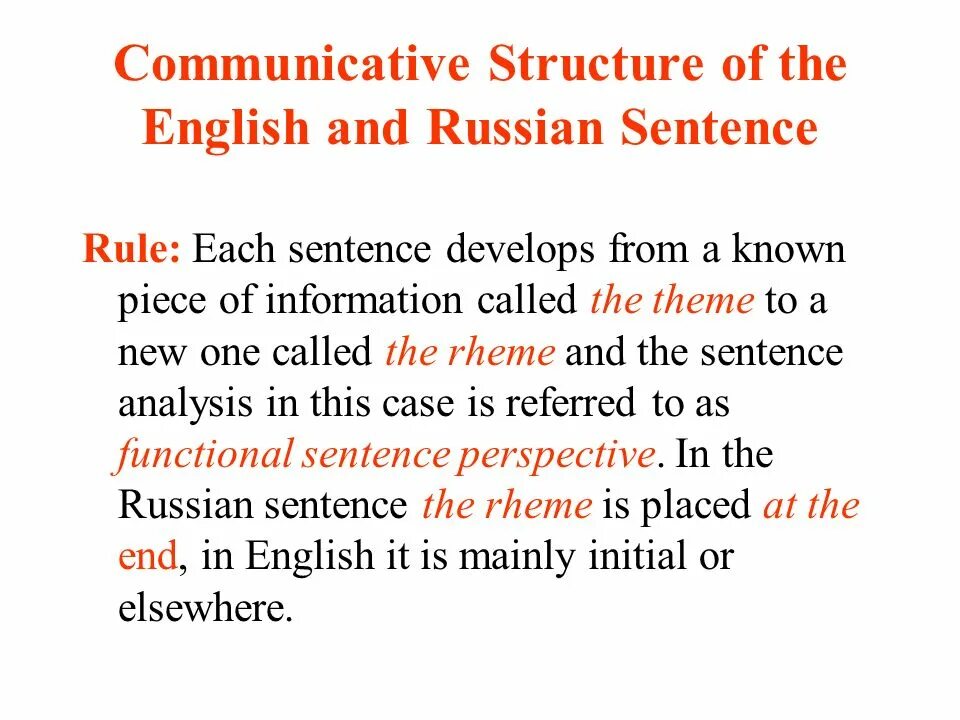 Sentence 1 function. Functional sentence perspective. theme and rheme. the rheme of the sentence. theme and rheme of sentence examples.
