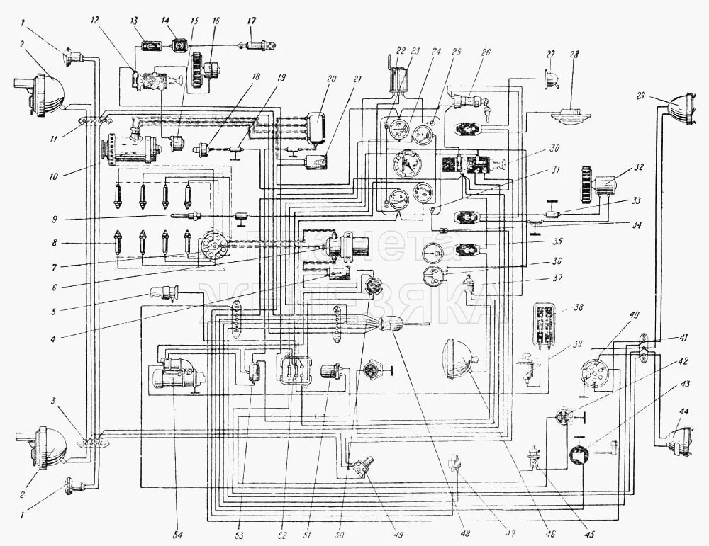 Электрическая схема урал 4320 с двигателем камаз. Электрическая схема урала 4320. Автомобиль урал 4320 схема электрооборудования. Схема электрооборудования урал 5557. Электрическая схема урала 4320.