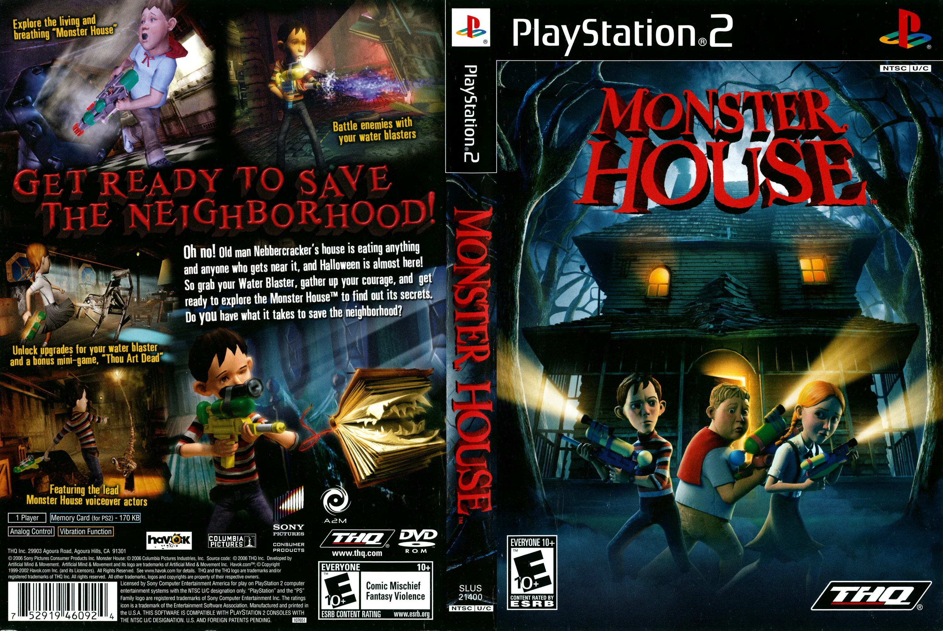 Игра [ps2] Monster House. Дом монстр игра на ps2. Дом монстр ПС 2. Ps2 обложки игр хоррор. House 2 game