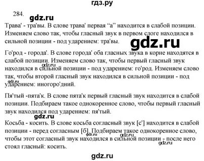 Русский язык 5 класс учебник упражнение 284
