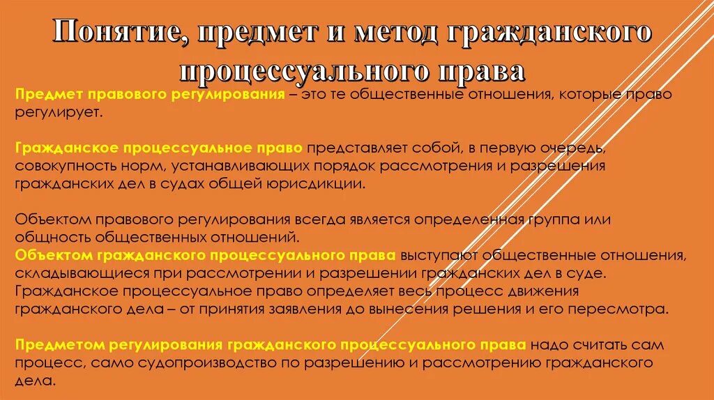 Гражданско процессуальное право императивный метод. Понятие и предмет гражданского процесса. Понятие предмет и метод гражданского процесса.