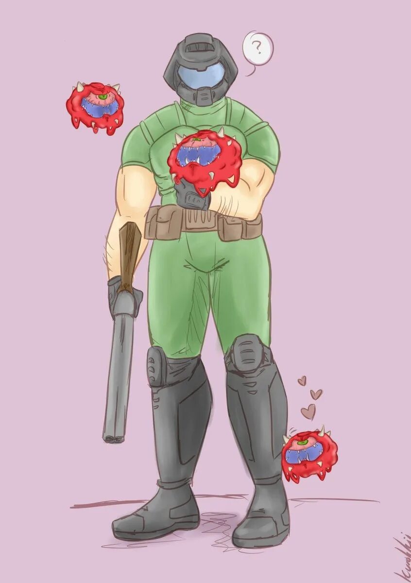 Думгай ФОРТНАЙТ. Baby Doomguy. Дакимакура думгай.