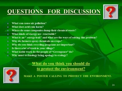 Environment discussion