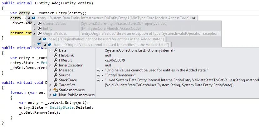 Невозможно использовать эти данные. Entry(entity).State. Html entity тире. Невозможно использовать Reload для сущностей в состоянии added.". Entity java.
