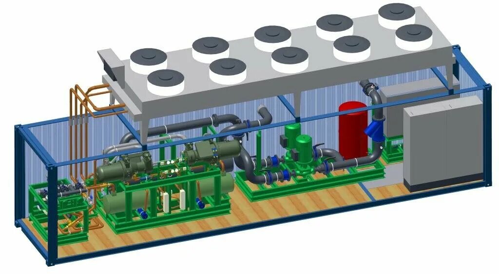 Монтаж холодильных компрессорных установок. Холодильный агрегат чиллер. Чиллер Bitzer. Холодильный агрегат ЦХМ. Холодильный агрегат промышленный 10000м3.