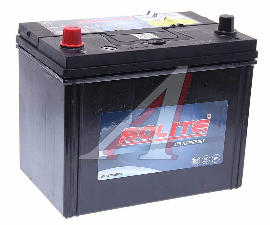 Аккумулятор Solite s95r. Solite EFB s95r start-stop (80l 680a 260x173x225). Solite EFB s95 start-stop (80r 790a 260x173x225). Автомобильный АКБ Solite 80 Ач. Аккумулятор автомобильный 80ач