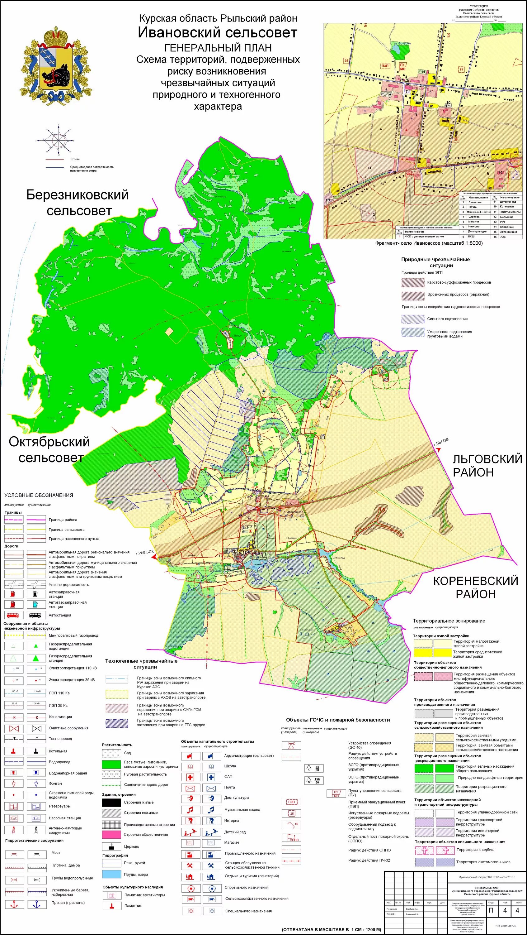 Карта рыльского района курской