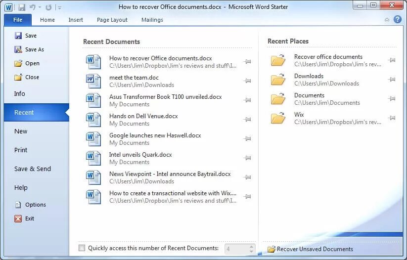 Recover unsaved Word documents. Microsoft docx. Recovery unsaved Word documents PNG. Intel document.