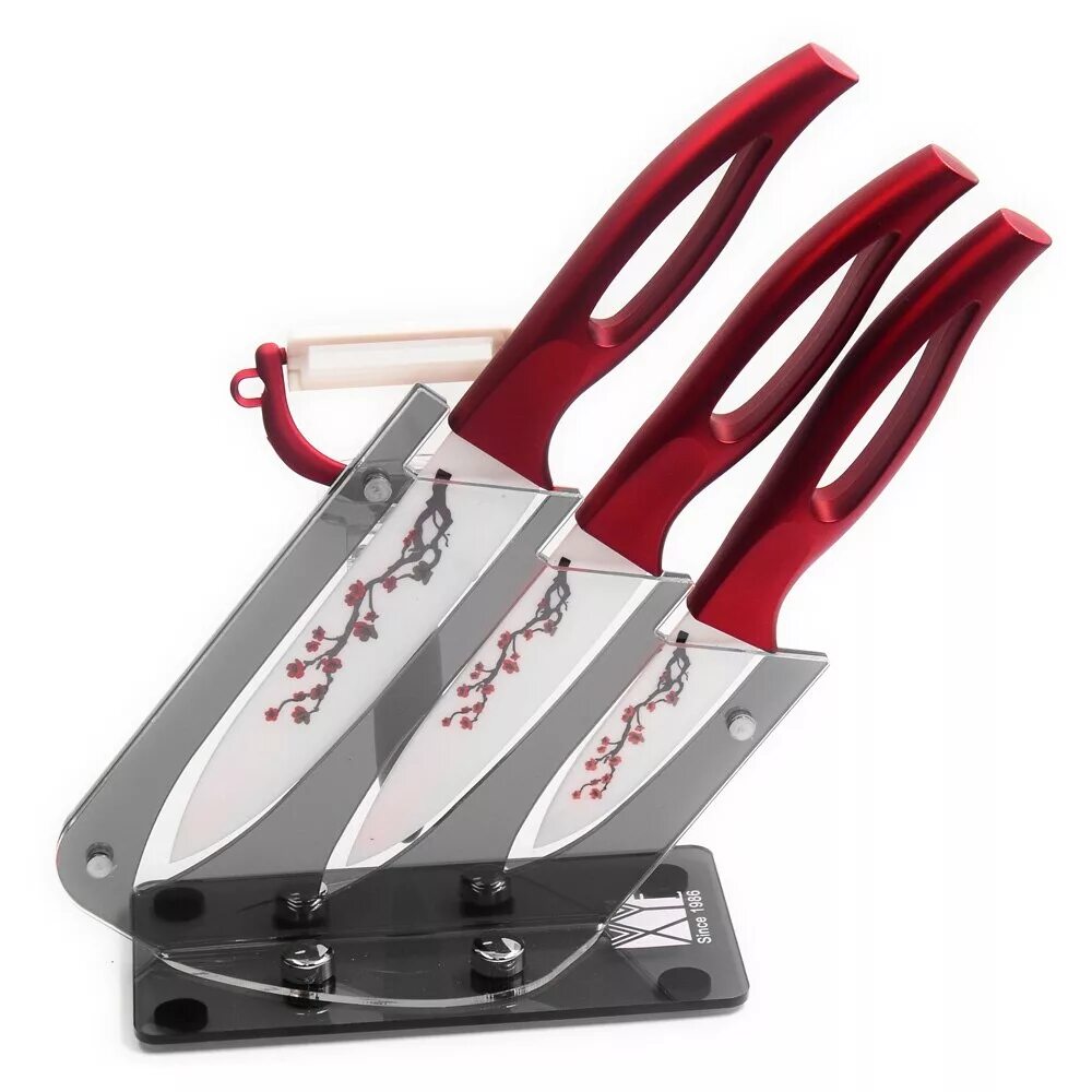 Машинка керамическими ножами. XYJ кухонные ножи. Тактический кухонный нож. Держатель ножей для 3 ножей. Нож с волнистым лезвием.