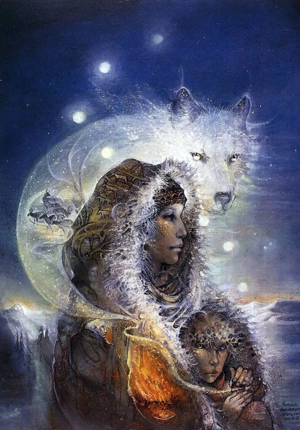 Первозданная женщина. Susan Seddon Boulet Богини. Художница Susan Seddon Boulet. Сьюзен Седдон шаманы. Susan Seddon Boulet картины.