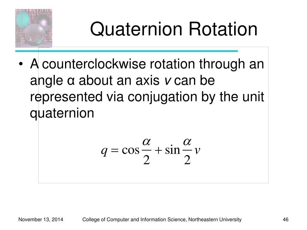 Quaternion rotation