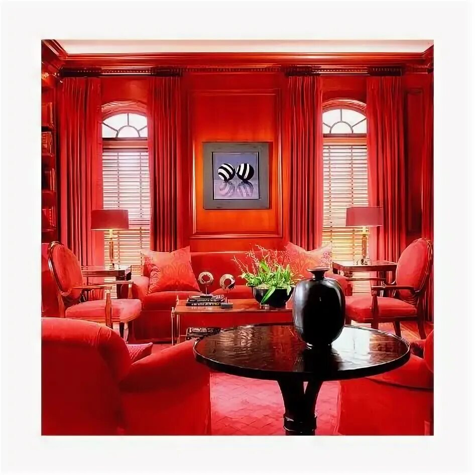 Warna Cat Ruang Tamu Yang Cantik Berwarna Merah Red living room walls, Interior