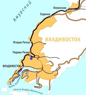 Карта второй речки владивосток