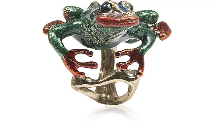 Boris LeBeau Enamel Gold Frog Ring Antique rings for sale, Gold enamel, Frog jew