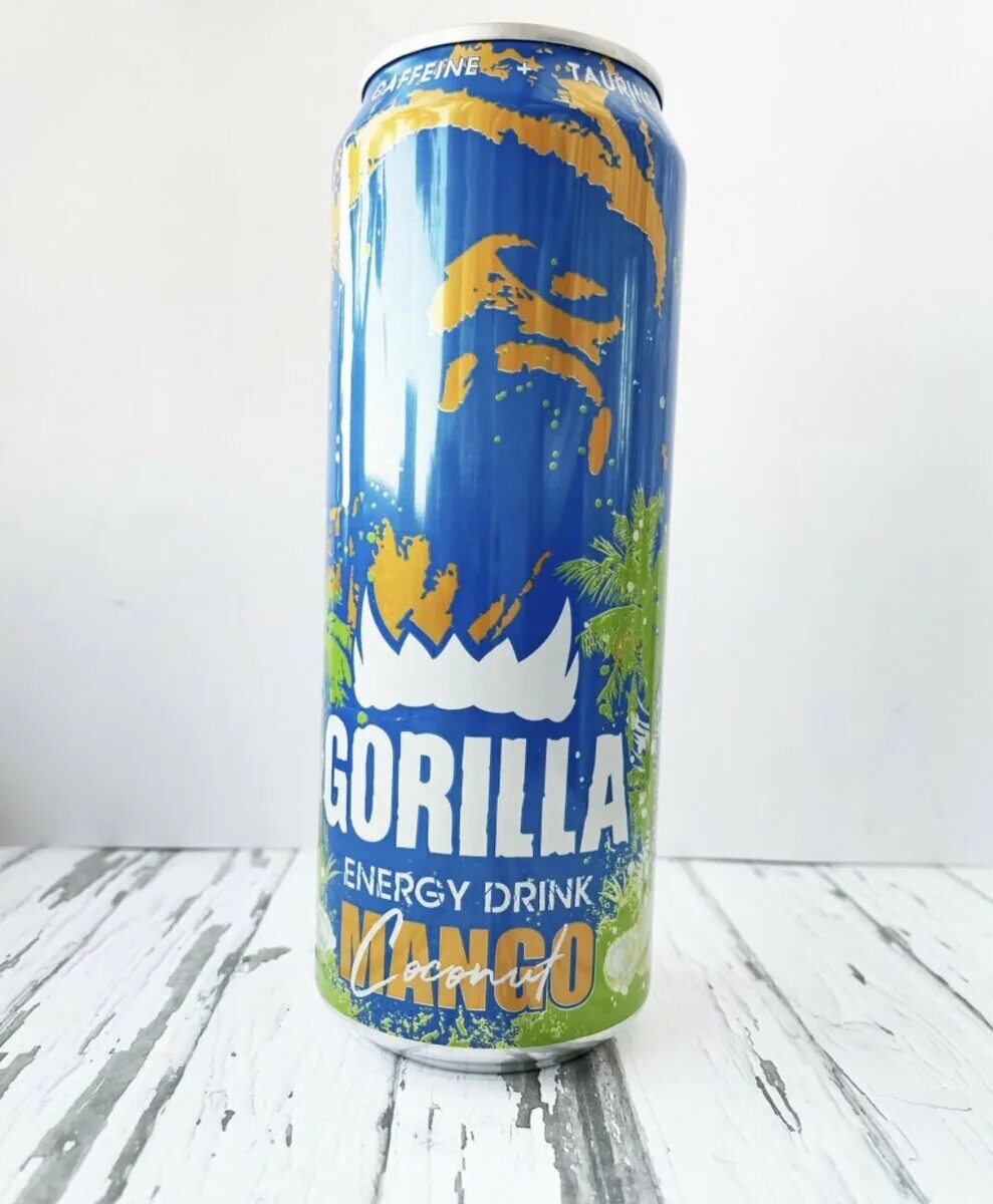 Энергетический напиток «Gorilla Mango». Энергетик Gorilla Mango Coconut. Энергетик Gorilla - Mango Coconut 0.45. Напиток энергетический Gorilla 0,45 л манго-Кокос ж/б.