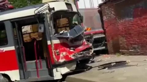 Видео трамваи дтп