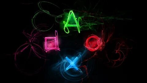 Descargar 1920x1080 Sony Playstation logotipo creativo, colores coloridos F...