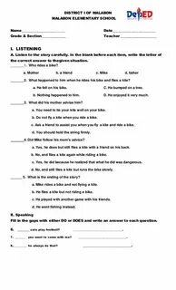 Test 8 grade english