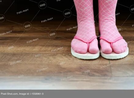 Girls feet in socks