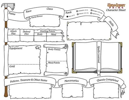 Character sheet