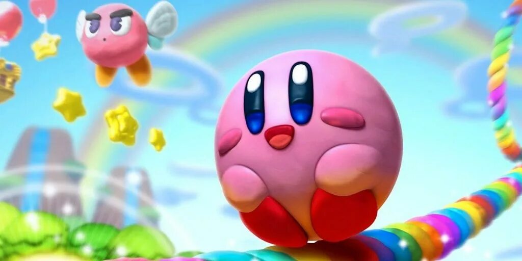 Как называется игра в розовом. Шарик кирби. кирби или рейнбоу. kirby nintendo wii u. игра розовый шарик.