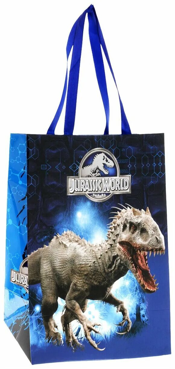 динозавр с подарком. пакет с пластиковыми ручками старый. пакетики мир юрского периода. мешок мир юрского периода. руч.