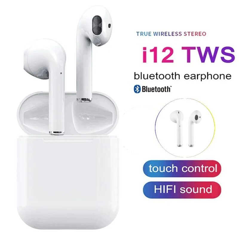 Настройка наушников tws. TWS true Wireless stereo i12. Беспроводные наушники i12 TWS Bluetooth 5.0. Зарядка для беспроводных наушников TWS i12. Гарнитура беспроводная i12, TWS, АА.