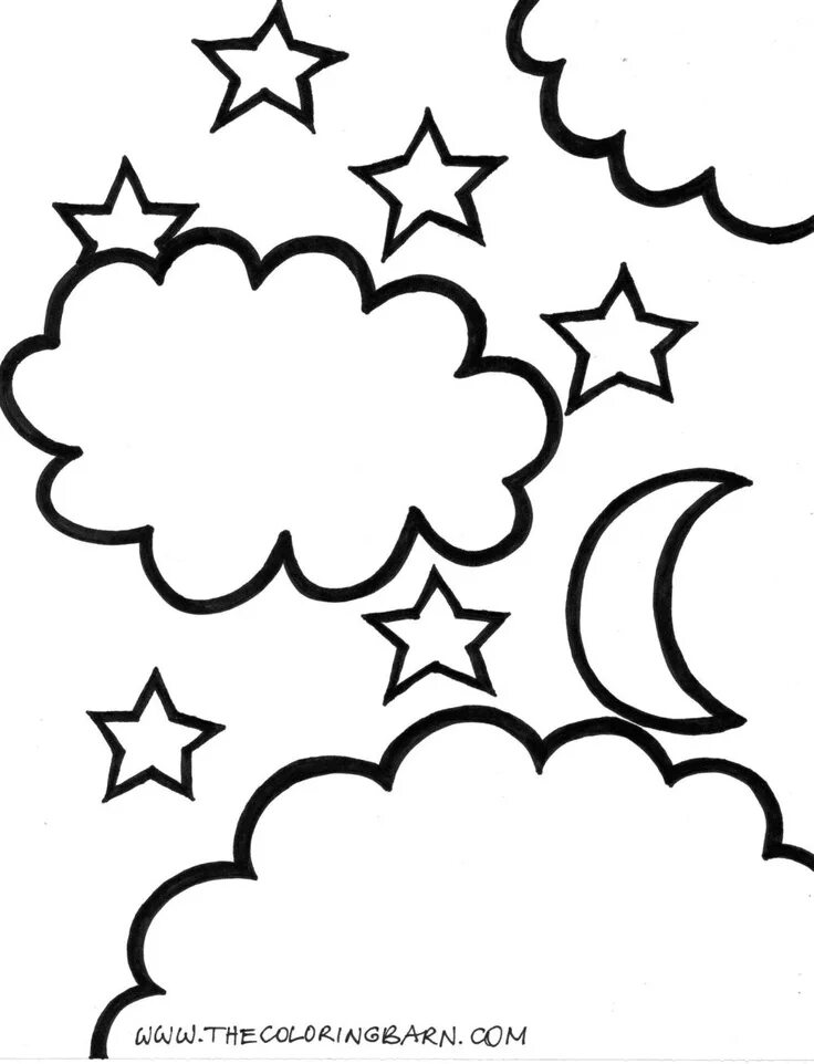 Небо раскраска для детей распечатать Coloring Pages of the Sky for Kids