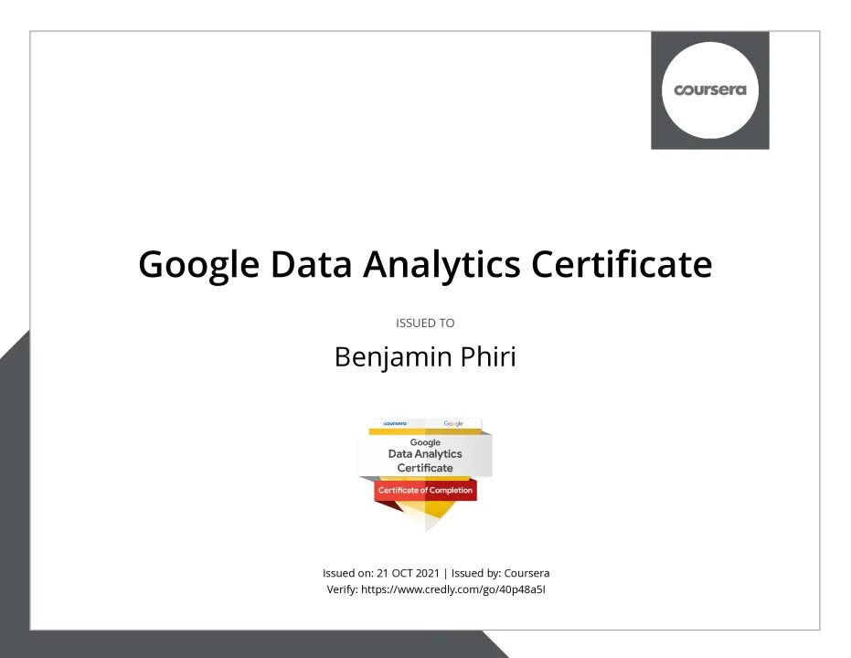 Google data Analytics professional Certificate. Google Analytics Certification.