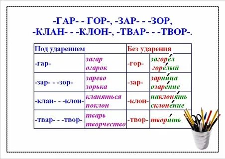 Слова с приставкой гор