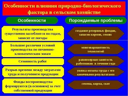 Главный фактор сельского хозяйства