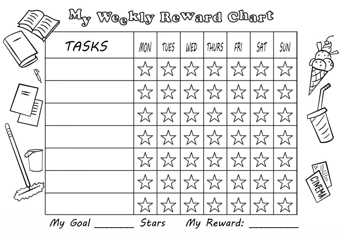 And this is my reward. Reward chart. star reward chart. reward chart for kids. sticker reward chart.