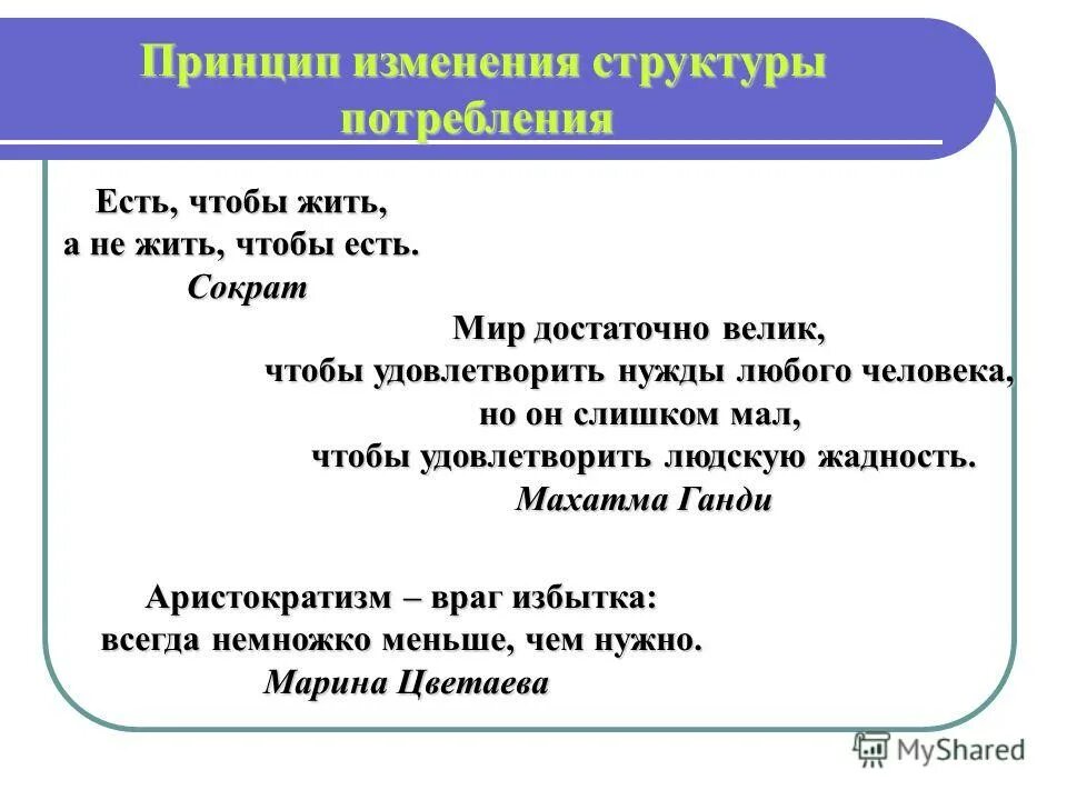 Принцип изменения