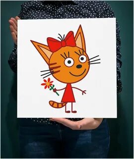 Карамелька три кота фото просто стоит