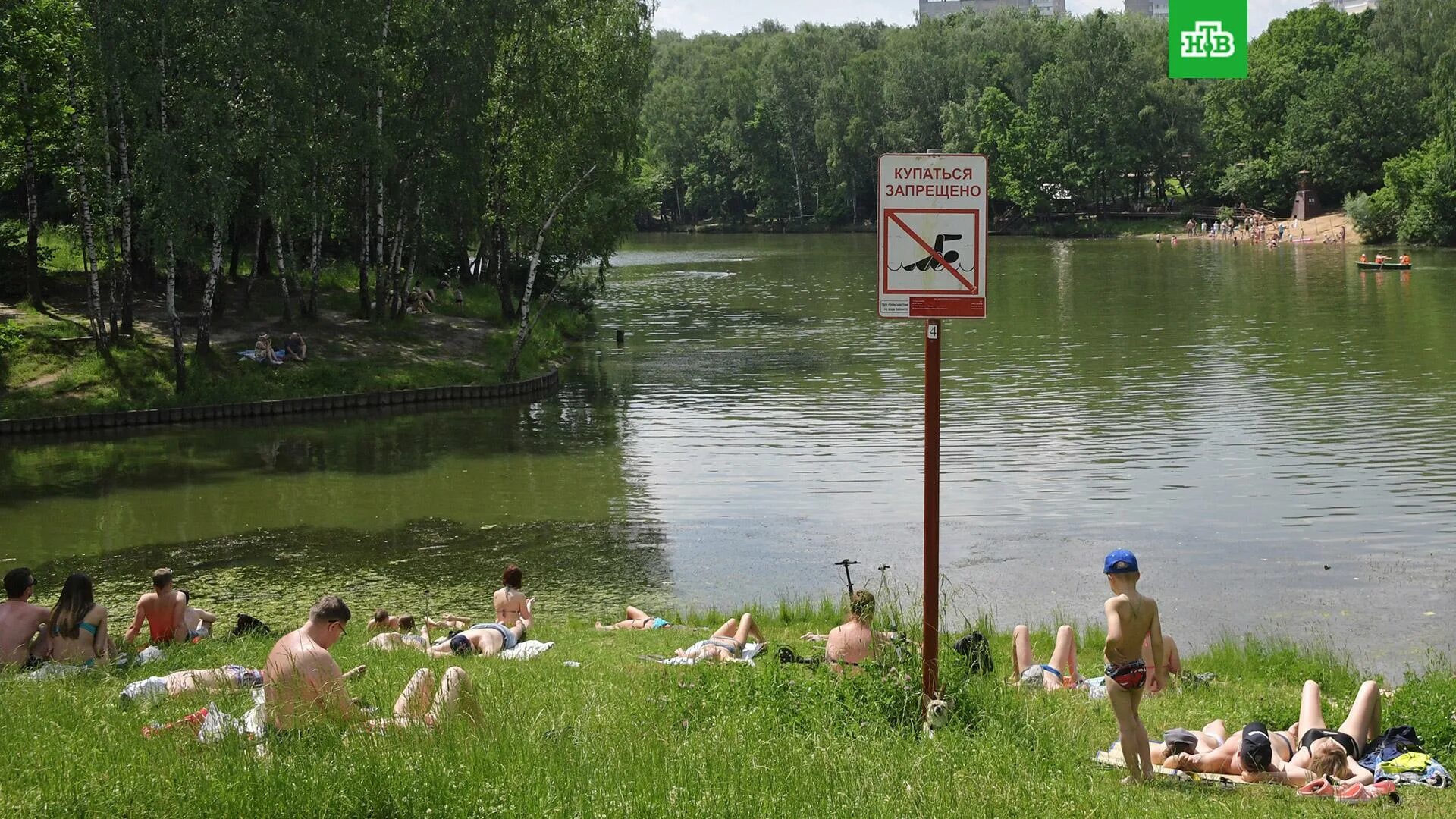 Озеро в москве где. Озеро Тропарево в Москве. Тропарево парк купаться. Место для купания. Купаться запрещено.