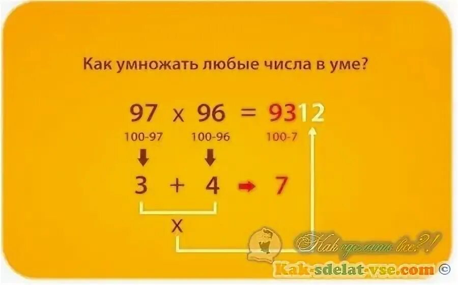 Как легче умножать числа. Умножение в уме. Как умножать. Как быстро умножать числа в уме. Быстрое умножение двузначных чисел в уме.