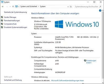 Advanced system settings