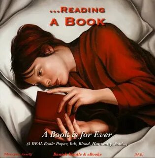 Mary reads a book
