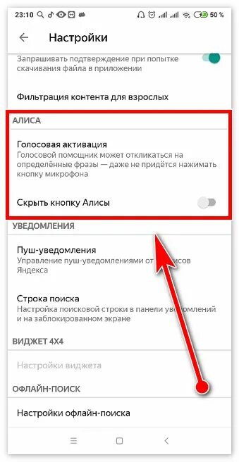 Нажать алиса включи. Уведомление от Алисы. Как настроить Алису. Как включить настройки Алисы. Алиса отключи уведомления.