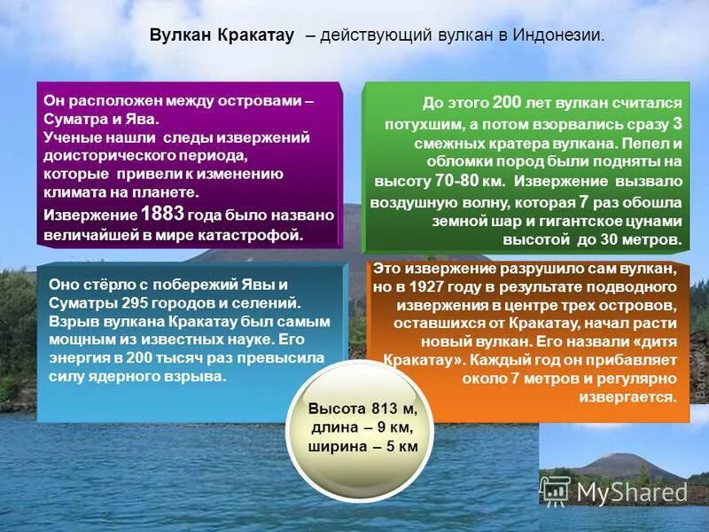 Вулкан кракатау на каком государстве. Информация о вулкане Кракатау. Извержение вулкана Кракатау сообщение. Вулкан Кракатау презентация. Рассказ о вулкане Кракатау.