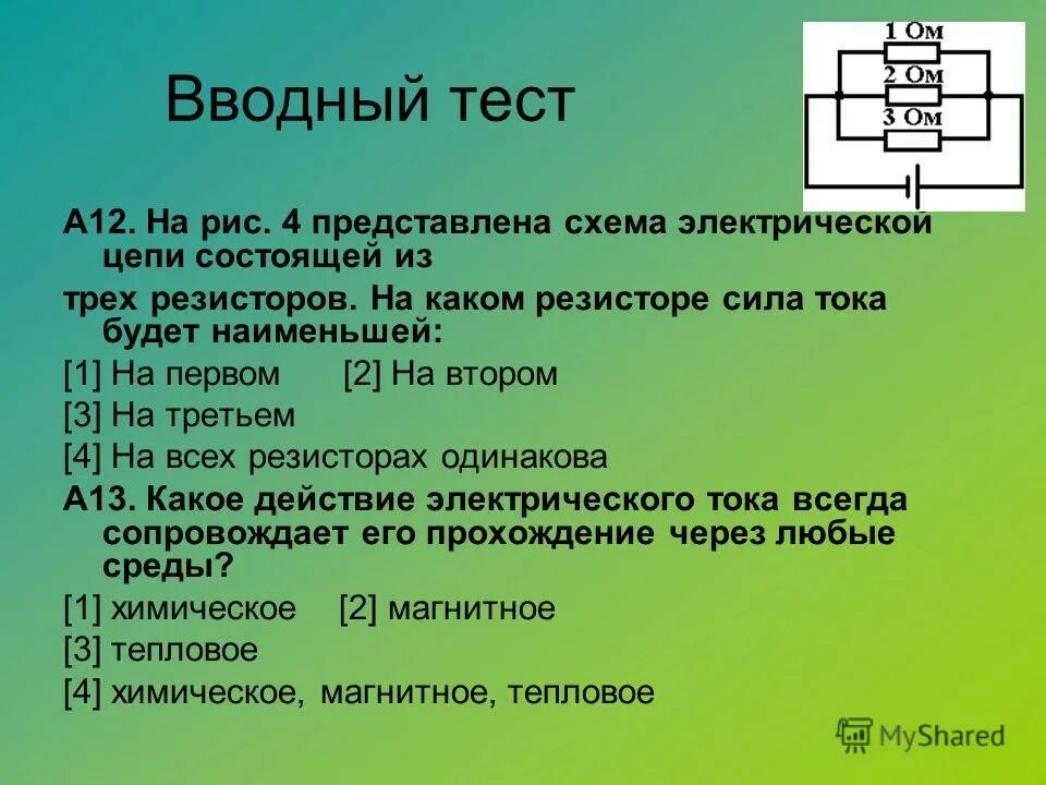 Вводный тест по русскому