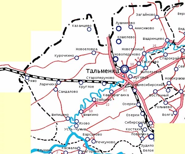 Расписание среднесибирская тальменка. Карта Тальменского района Алтайского края. Карта Тальменского района Алтайского. Карта автомобильной дороги Тальменского района. Тальменка Алтайский край на карте.