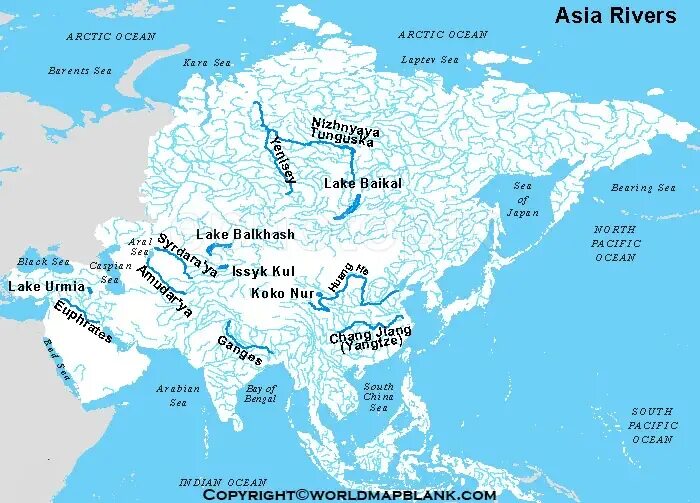 Самое крупное озеро в азии. Реки Азии на карте. Крупные реки зарубежной Азии на карте. Реки Евразии на карте. Крупные реки Азии на карте.