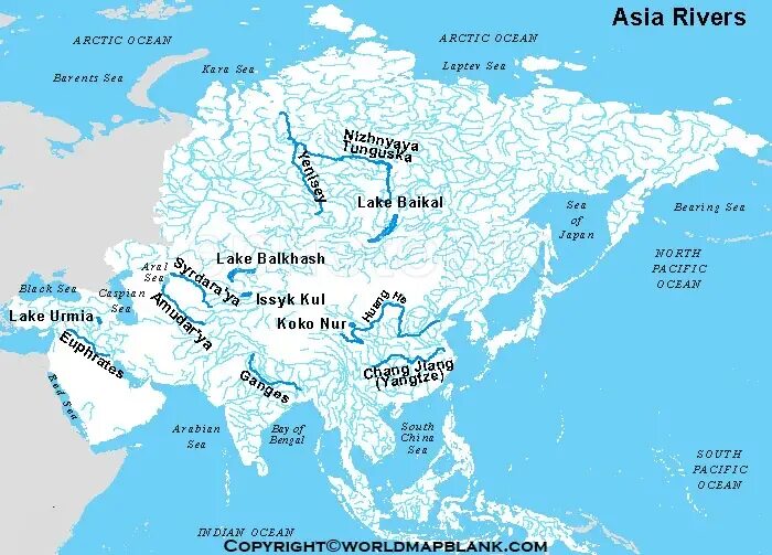 Самые большие озера азии. Реки Азии на карте. Крупные реки зарубежной Азии на карте. Реки Евразии на карте. Крупные реки Азии на карте.